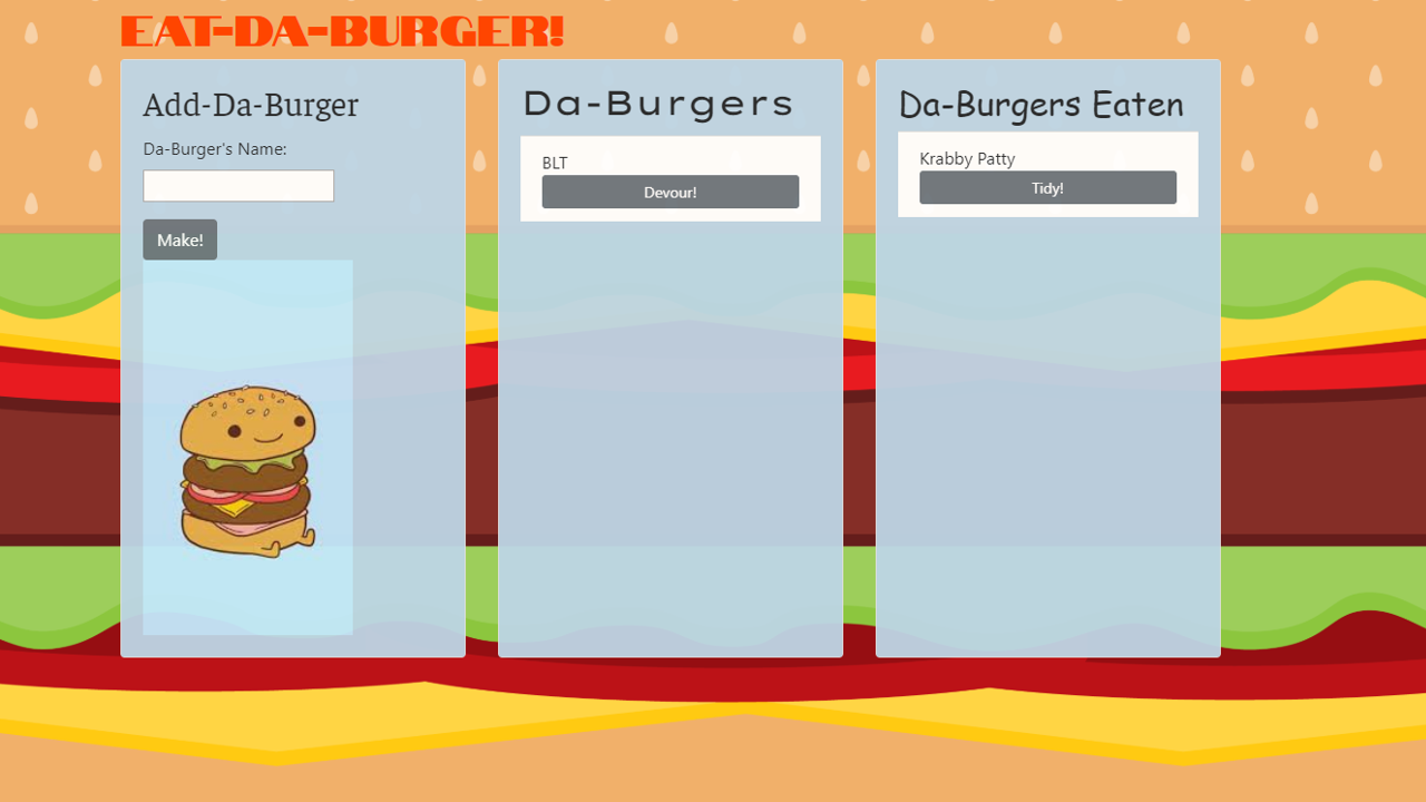 Eat-Da-Burger 'Burger listings'